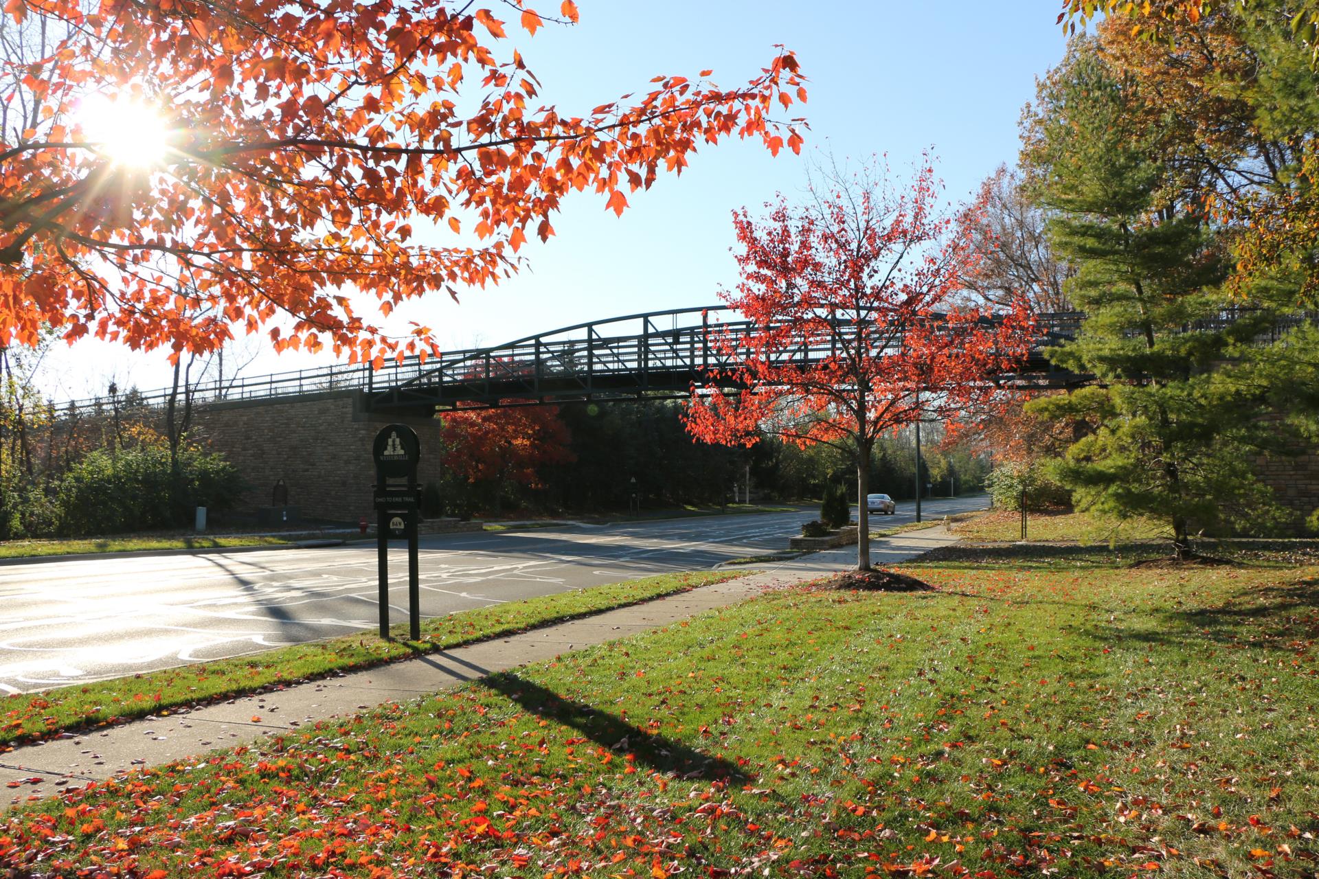 Westerville Bridge Over County Line Road along the Ohio to Erie Trail